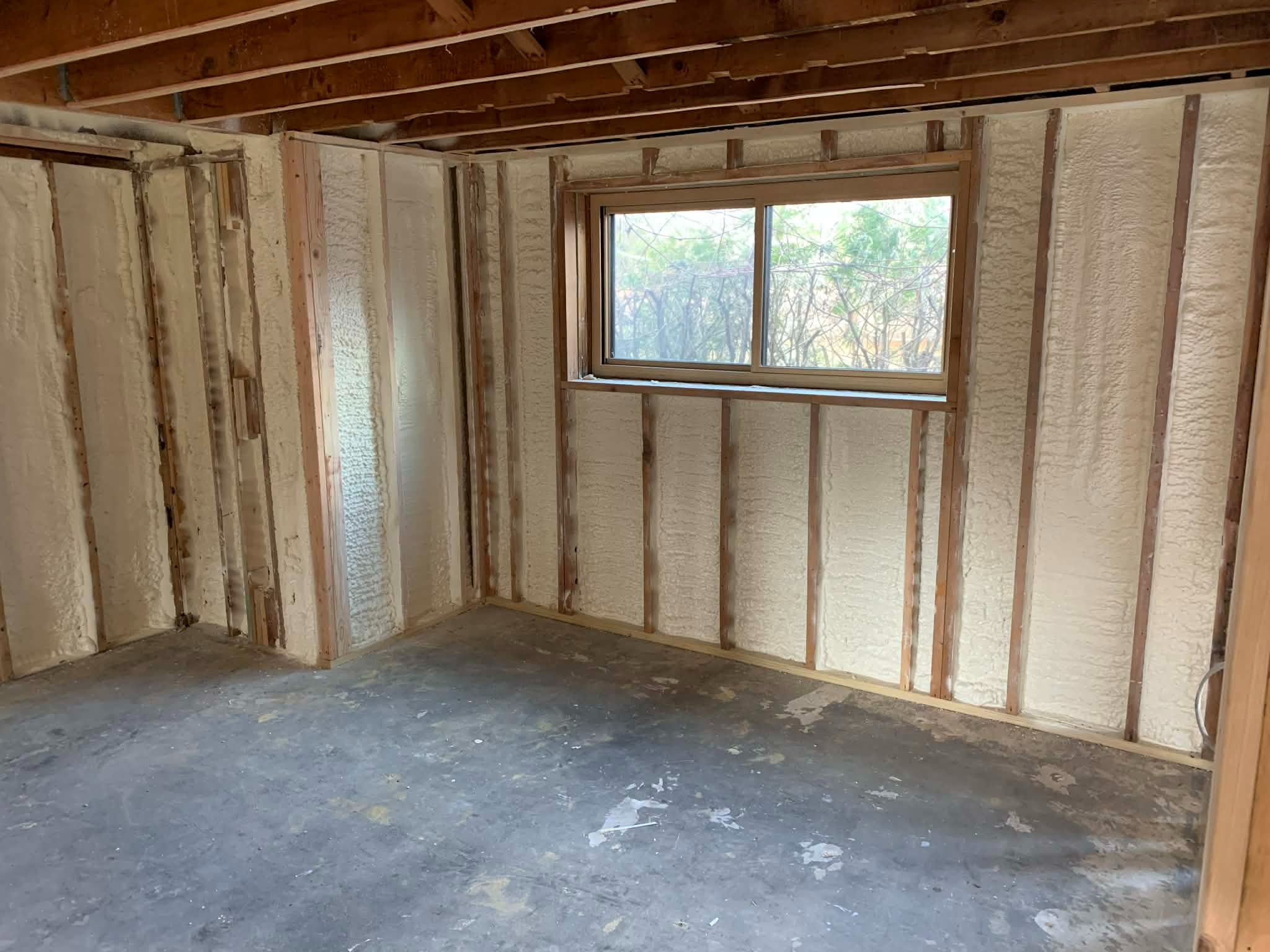 Basement spray foam insulation in Wisconsin