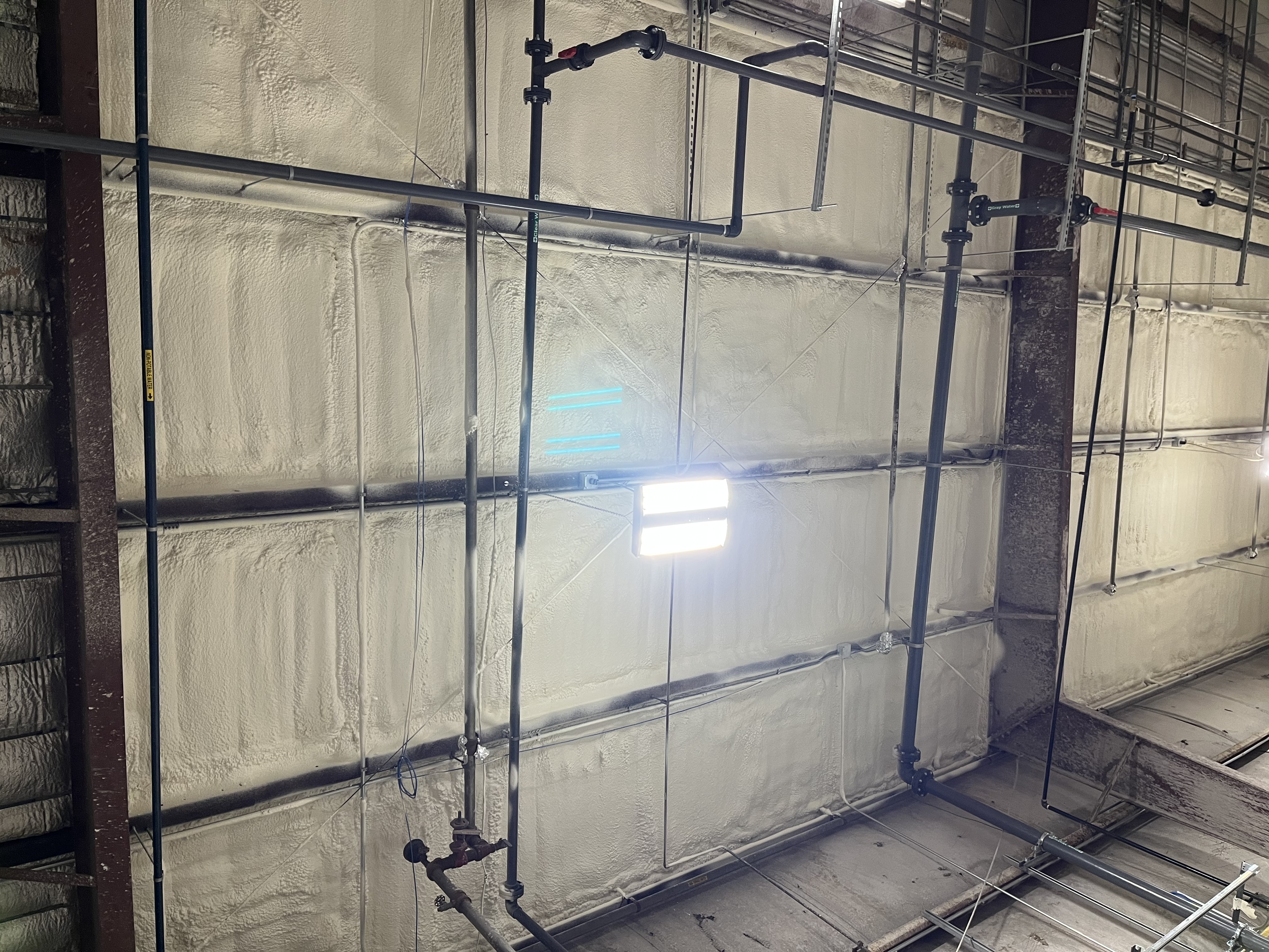 Commercial wall spray foam Wisconsin brewery