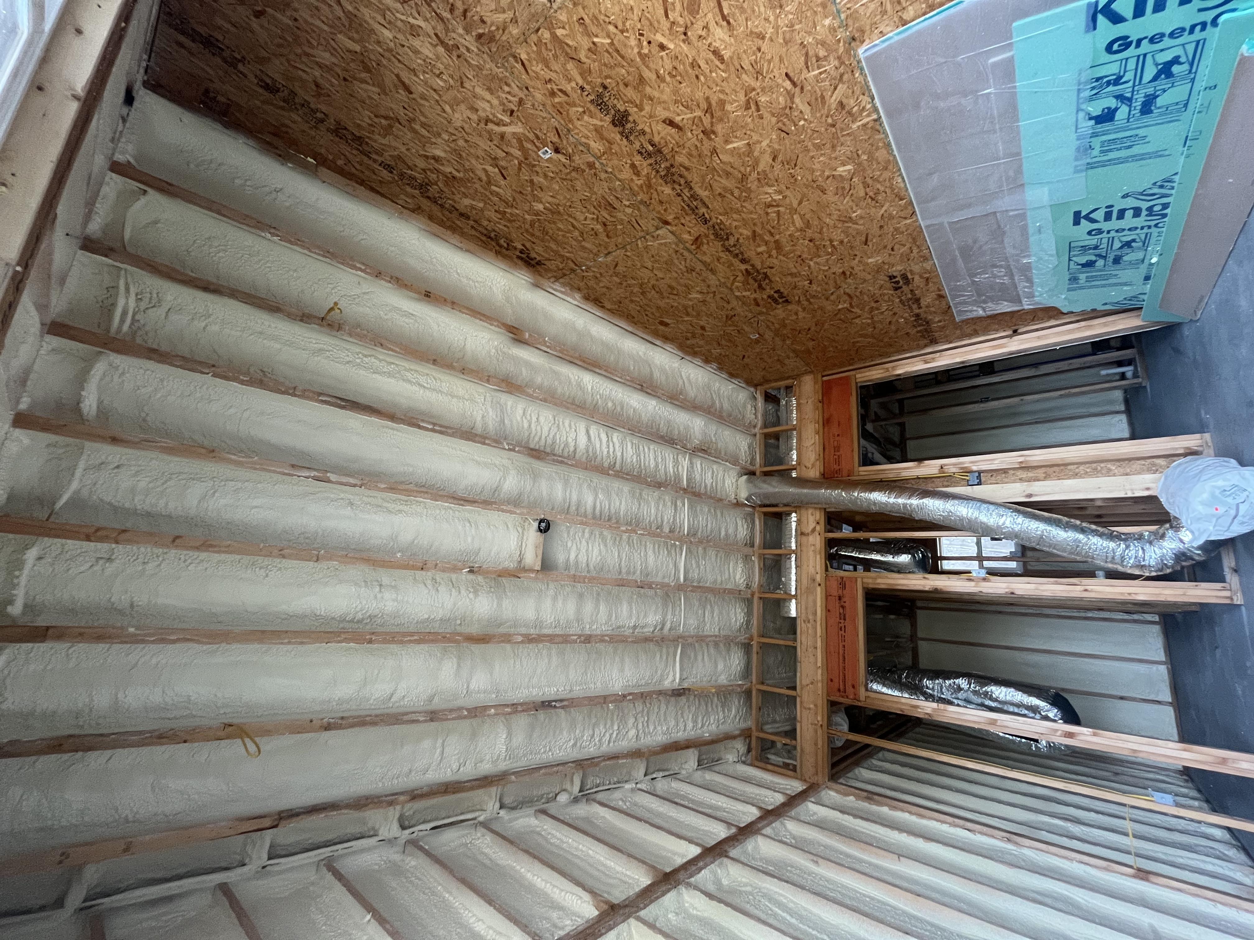 New construction wall cavity foam